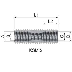 FLAMCO KOPPELSTUKJE KSM2 M14M - M6-M8F 70902