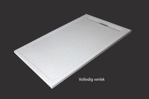 DZIGN STONE SOLID LINEAR 34 DOUCHEPLAAT IN SOLID SURFACE 170 x 90 x 3.1 cm MET I-DRAIN LINEAR DOUCHEGOOT MAT WIT DP.GS.090170V