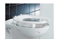 PRESSALIT CARE DANIA TOILETZITTING 5 cm VERHOOGD MET DEKSEL WIT INCLUSIEF SPATSCHERM R43000