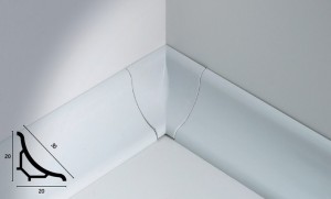 PROFILETEC EINDKAP VOOR PVC BEKLEDINGSPROFIEL 20 x 20 mm PUUR WIT SBF30 P11