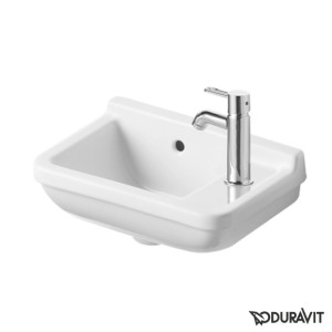 DURAVIT PHILIPPE STARCK 3 HANDENWASSER 40 x 26 cm MET KRAANGAT EN MET OVERLOOP WIT 0751400000