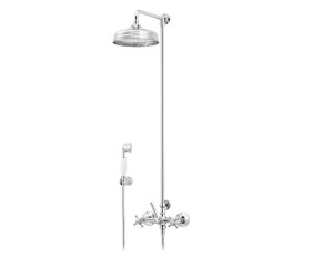 RVB 1921 DOUCHE TWEEGREEPSMENGKRAAN MET HOOFDDOUCHE EN HANDDOUCHE NICKEL MAT 19212565