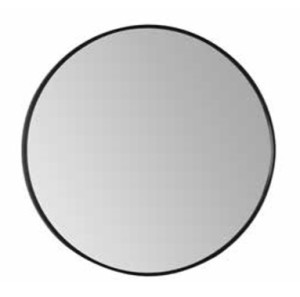 DETREMMERIE DESIGN ROND SPIEGELPANEEL MET ZWART FRAME DIKTE 2 cm DIA 80 cm 75P080RFB