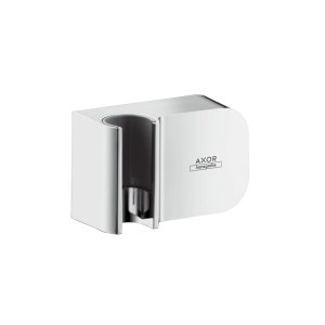 HANSGROHE AXOR PORTER WANDHOUDER MET MUURAANSLUITBOCHT 1/2" BRUSHED BLACK CHROME 45723340