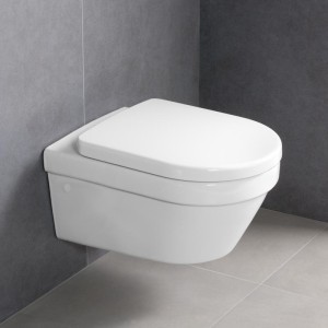 VILLEROY & BOCH ARCHITECTURA WANDTOILET DIEPSPOEL DIRECT FLUSH COMBI PACK INCLUSIEF ZITTING MET SOFTCLOSING WIT 4694HR01