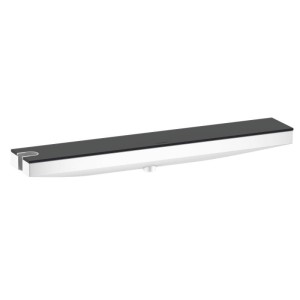 HANSGROHE RAINFINITY PORTER MUURAANSLUITBOCHT 1/2" MET DOUCHEHOUDER LINKS EN DOUCHETABLET 50.2 cm MAT WIT 26843700