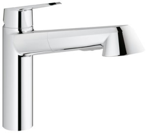 GROHE EURODISC COSMOPOLITAN KEUKEN EENGREEPSMENGKRAAN MET UITTREKBARE SPROEIER CHROOM 32257 002