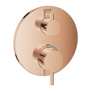 GROHE ATRIO SMARTBOX AFWERKSET ROND VOOR DOUCHE INBOUWTHERMOSTAAT MET 2 UITGANGEN MET AFSLUITKRAAN - OMSTELLER WARM SUNSET 24135DA3