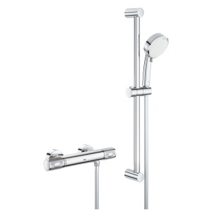 GROHE GROHTHERM 1000 PERFORMANCE THERMOSTATISCHE DOUCHEMENGKRAAN ECOJOY CHROOM MET DOUCHEGARNITUUR 60 cm 34783 000