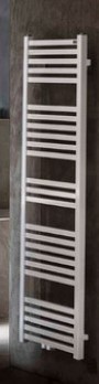 SANIBEAU TOWER HANDDOEKRADIATOR MET VIERKANTE BUIZEN 30/600 B 600 mm H 1820 mm MIDDENAANSLUITING 1098 Watt WIT