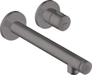 HANSGROHE AXOR UNO SELECT WASTAFEL EENGREEPSMENGKRAAN INBOUW WANDMODEL SPRONG 221 mm BRUSHED BLACK CHROME 45113340