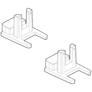 NOVELLINI PAAR AFDEKKAPJES VERTICAAL FRAME PROFIEL ZWART R04PBZMO1-H