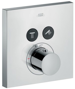 HANSGROHE AXOR SHOWERSELECT SOFT AFWERKSET VOOR INBOUW THERMOSTAAT MET 2 FUNCTIES CHROOM 36715000