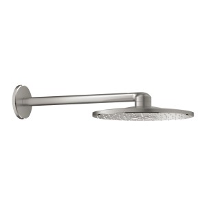 GROHE RAINSHOWER 310 HOOFDDOUCHE SMARTACTIVE DIA 430 mm MET 2 STRAALSOORTEN MET HORIZONTALE DOUCHE-ARM SUPERSTEEL 26475 DC0