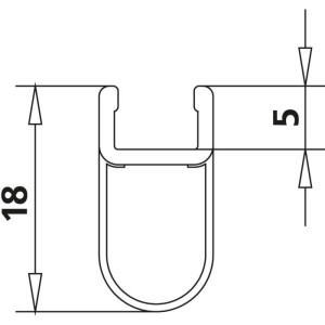 KERMI RAYA-FILIA VERTICALE GLASAFDICHTING L 2 meter 6034392