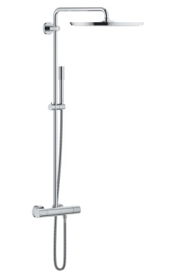 GROHE RAINSHOWER SYSTEM 400 DOUCHESYSTEEM MET THERMOSTATISCHE MENGKRAAN EN MET XXL HOOFDDOUCHE CHROOM 27174 001