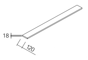 ALKE LED-LUIFEL VOOR SPIEGELPANELEN DIEPTE 12 cm 80 cm XX011L80K..