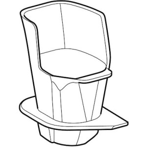 GEBERIT OPVANGTRECHTER VOOR DUOFRESH STICK VOOR SIGMA INBOUWSPOELRESERVOIR 12 cm 244.309.00.1