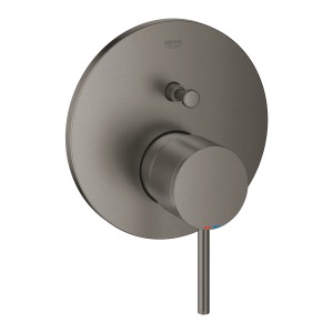 GROHE ATRIO SMARTBOX AFWERKSET ROND VOOR DOUCHE INBOUWMENGKRAAN MET 2 UITGANGEN MET AFSLUITKRAAN - OMSTELLER BRUSHED HARD GRAPHITE 24066AL3