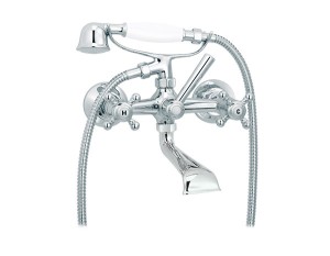 RVB 1921 BAD/DOUCHE TWEEGREEPSMENGKRAAN MET HANDDOUCHE SPRONG 210 mm CHROOM 19211197