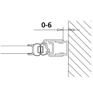 KERMI MAGNEETPROFIEL PASSEND BIJ ALUMINIUM PROFIEL 1206A VOOR MUURAANSLUITING 6027961