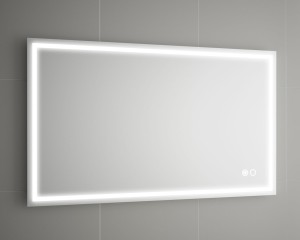 SANIBEAU CHICAGO II SPIEGEL MET RONDOM LED-VERLICHTING MET SENSOR EN MET ANTI WASEM 120 x 60 cm 