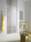 KERMI IBIZA 2000 2-DELIGE KLAPDEUR 100 cm H 185 cm WITTE PROFIELEN OPACO GLAS I2PTD100182UK