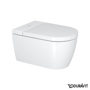 DURAVIT SENSOWASH STARCK F LITE DOUCHE WANDTOILET COMPACT ZONDER SPOELRAND COMPLEET SYSTEEM MET TOILETZITTING MET SOFTCLOSING WIT 650001012004310