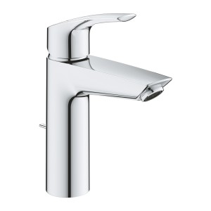 GROHE EUROSMART NEW WASTAFEL EENGREEPSMENGKRAAN M-SIZE MET AFLOOPGARNITUUR ENERGIEBESPAREND CHROOM 23322 003