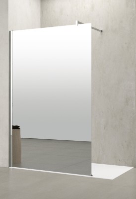 NOVELLINI KUADRA INLOOPDOUCHE 117-120 cm H 200 cm ZWARTE PROFIELEN GLAS MET SPIEGELEFFECT SPY KUADH120-76H