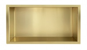 SANIBEAU METALS INBOUWNIS 30 x 60 x 10 cm GEBORSTELD MESSING