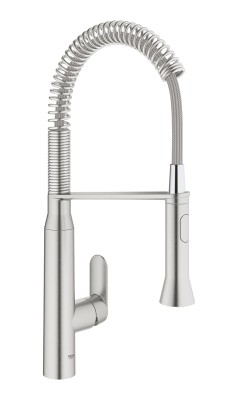 GROHE K7 KEUKEN EENGREEPSMENGKRAAN MET PROFESSIONELE SPROEIER KLEIN MODEL SUPERSTEEL 31379 DC0