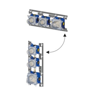 PAFFONI MODULAR INBOUWBOX VOOR THERMOSTATISCHE BAD/DOUCHE MENGKRAAN MET 2 UITGANGEN HORIZONTALE OF VERTICALE PLAATSING MDBOX018