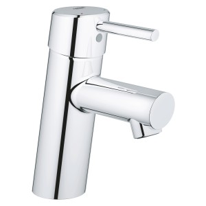 GROHE CONCETTO WASTAFEL EENGREEPSMENGKRAAN S-SIZE MET GLAD LICHAAM EN PUSH-OPEN AFLOOPGARNITUUR CHROOM 23931 001