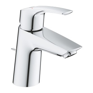 GROHE EUROSMART NEW WASTAFEL EENGREEPSMENGKRAAN S-SIZE MET AFLOOPGARNITUUR CHROOM 23965 003