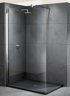 NOVELLINI KUADRA INLOOPDOUCHE 117-120 cm H 200 cm INOX LOOK PROFIELEN HELDER GLAS KUADH120-1Z