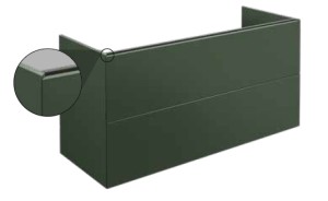 DETREMMERIE NO LIMIT DELUXE DLI50 ONDERBOUWKAST MET 2 LADE IN  VERSTEK MET PUSH TO OPEN 80 cm D 50 cm H 59 cm MAT GELAKT/RAL DL50M2LD080/..