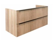 DETREMMERIE WOOD ONDERBOUWKAST MET 4 LADEN MET GREEP 140 cm H 59 cm D 50 cm FRONT LATJES MASSIEF EN ZIJDEN FINEER WO50F2LP070L/../M.