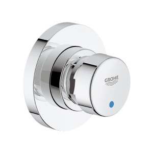 GROHE EUROECO CS DOORGANGS INBOUW DOUCHEKRAAN ZELFSLUITEND ROOD/BLAUW CHROOM 36268 000