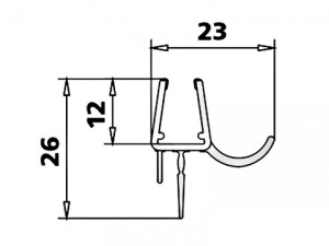 KERMI ATEA SPATWATERDICHTING VOOR 1W - 1G - 1O L 98.5 cm 2534046