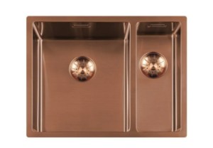 LORREINE RVS SPOELBAK MET SUPERPLUG 555 x 440 mm 3415SP-COPPER