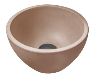 DETREMMERIE OPBOUWWASKOM ZONDER OVERLOOP DIA 24 cm H 13 cm BETON SAND DARK BT2BSD