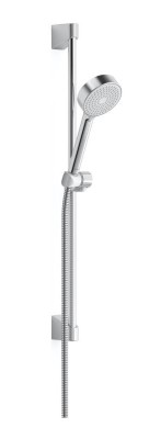 HANSA BASICJET DOUCHEGARNTIUUR MEET GLIJSTANG 65 cm MET HANDDOUCHE 95 mm MET 1 STRAAL CHROOM 44780213