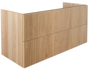 DETREMMERIE WOOD ONDERBOUWKAST MET 2 LADEN PUSH-TO-OPEN 120 cm H 59 cm D 50 cm FRONT LATJES MASSIEF EN ZIJDEN FINEER WO50F2LD121/...