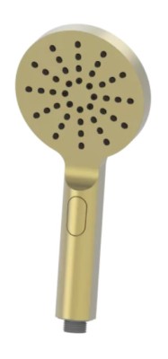 SANIBEAU NOVO RONDE HANDDOUCHE MET 3 STANDEN MET PUSH-BUTTON FUNCTIE GEBORSTELD GOUD PVD 405008