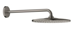 GROHE RAINSHOWER MONO 310 HOOFDDOUCHE MET 1 STRAAL MET HORIZONTALE DOUCHEARM 422 mm BRUSHED HARD GRAPHITE 26558 AL0