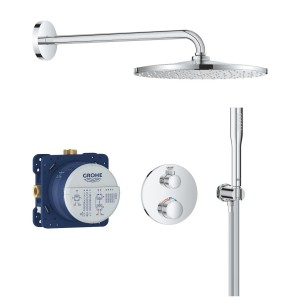 GROHE GROHTHERM RAINSHOWER DOUCHESET MET INBOUWTHERMOSTAAT, HOOFDDOUCHE 310 mm MONO MET DOUCHE-ARM EN HANDDOUCHEGARNITUUR EUPHORIA COSMOPOLITAN STICK CHROOM 34869 000