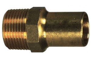 EFFEBI PRESS UNICO BRONS OVERGANGSTUK VOOR WATER EN GAS 1/2"M x 15 mm SPIE RKM244-041500