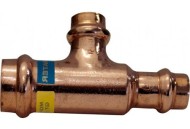 EFFEBI PRESS UNICO KOPER T-STUK VOOR WATER EN GAS FFF DIA 28 x 22 x 22 mm RKP131V282222