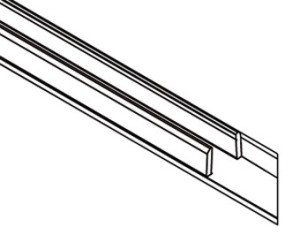 NOVELLINI YOUNG 2.0 DOUCHESTRIP TRANSPARANT HORIZONTAAL R51BN2B1-TR